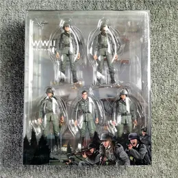 Transformation Toys Robots 1 18 Scale World World II World National Defense Force Camouflage Soldier 3 75 Ruchabilna broń lalka proponowa modelu wyświetlacza 231007