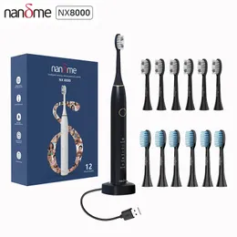 Tandborste Nandme NX8000 Smart Sonic Electric Tandborste Deep Cleaning Tooth Brush IPX7 Vattentät Micro Vibration Whitener 231007