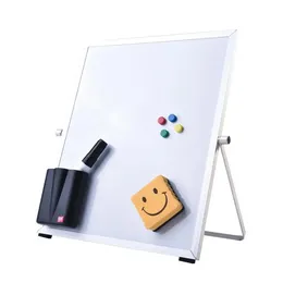 Tablica magnetyczna tablica do pisania tablicy podwójna z gumką pióra cząstki magnetyczne do biurka biurowego stojaka 231009