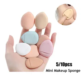 10PC Esponjas Aplicadores de Algodão 1/3/5/10 Pcs Mini Finger Puff Foundation Pó Detalhe Esponja de Maquiagem Rosto Corretivo Creme Mistura Acessórios Cosméticos Ferramenta 231009