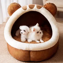 Cat Beds Winter Dog Bed Self-Warming Puppy House Cozy Sleeping Tent Cave Indoor Kitten Nest Kennel