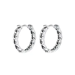 Hoop Huggie Stainless Steel Chain Cupan Link Men Men Punk Rock Earrings Hights Him255o