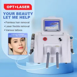 Nuovi prodotti 2 IN 1 ND YAG Carbon Laser Tattoo Removal Black Face Doll Machine OPT IPL Permanent Hair Remove Pore Shrinking Beauty Machine