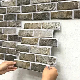 Painel de parede 3D 1230pcs adesivo padrão de mármore PVC à prova d'água papel autoadesivo 30x30cm tijolo grão adesivos de banheiro 231009