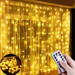 3M LED USB/بطارية ستارة سلسلة Fairy Lights Christmas Garland Remote for New Sheel Party Garden Home Decoration