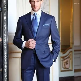 남자 정장 Noenname_null Custom Made Royal Blue Groom Tuxedos 2023 결혼식 공식 남자 신랑 사업복 (재킷 바지)