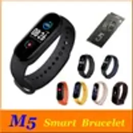 M5 شاشة ملونة Smart Band Fitness Tracker Watch Sport Bracelet معدل ضربات القلب ضغط الدم Smartband Monitor Health Wristband ZZ
