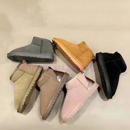 Stivali da neve australiani ultra mini ugglie donna inverno sottile lusso caldo ugslies piattaforma slip-on scarpe da donna designer stivaletti alla caviglia in pelle di pecora