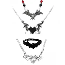 Hänge halsband gotisk vampyr bat halsband punk hip hop rock vintage metallhänge halsband för kvinnor män fest halloween smycken gåva x1009