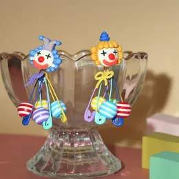 Studörhängen mode cirkus clown för kvinnor rolig design harts tecknad rolig färgglad smyckespresent