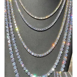Ожерелья с подвесками в стиле хип-хоп, 18-каратное золото Iced Out, бриллиантовое ожерелье-цепочка, Cz Теннис для мужчин и женщин249Q2291472 Ювелирные изделия, ожерелья, подвески Otoiq