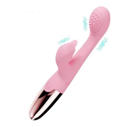 Kaninchen-Vibrator für Frauen, leistungsstarker G-Punkt-Klitoris-Stimulator, wiederaufladbar, vibrierender, stiller Dildo, Sexspielzeug für Erwachsene