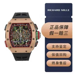 Richardmill Watches Rmseries Swiss Top Wristwatches Mens Watch Mens Series RM65-01 Rose Gold Men Fashion Fashure Sports Chrononmeter Mechanical Wri Wn-Mhjl
