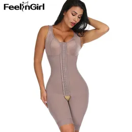 FeelinGirl Fajas Одежда высокой компрессии Overbust послеродовое восстановление для похудения Body Shaper Талия Пояс Подъемник для ягодиц Корректирующее белье Y2292K