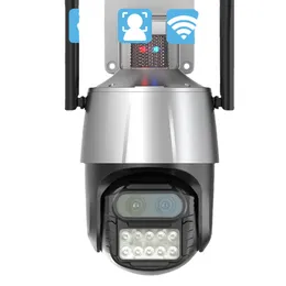 كاميرا WiFi 8MP مع إنذار صفارات الإنذار المضادة للسرقة الثنائي 8x Camera Camera Camera Vision Light Diseach Humanct CCTV IP كاميرا IP