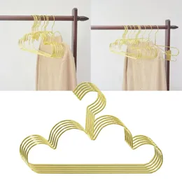 Hangers Racks Hangers for Clothes Baby Kid Non Slip Metal Golden Hangers Cloud Shape Coat Clothing Closet Storage Organizer Rack Wall Hook Set 231007