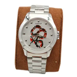 Ультратонкие роскошные наручные часы для влюбленных пар в стиле Классические часы Snake Bee Cat 38 мм 28 мм Серебряный корпус Мужские женские дизайнерские часы Кварцевые часы montre de luxe