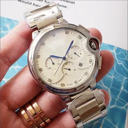 Masowe męskie kwarcowy ruch zegarek designerski zegarek na nadgarstka wielofunkcyjne marka marki handlowej zegarki ze zegarkami ze stali nierdzewnej
