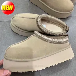 Australien plattform tazz senap frö päls tofflor klassiska ultra mini snöstövlar kvinnor vinter fårskinn mocka varma slip-on skor svart brun