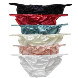 Yavorrs 6pcs 100% Silk Women's String Panties Bikini Underwea300M