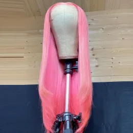 Peruian miękkie włosy różowe koronkowe przednie peruki proste peruki dla kobiet 613 Blondynka kolorowa 360 HD koronkowa peruka czołowa symulacja ludzkich peruk włosów