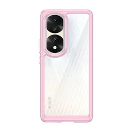 Acrylic Cases For OPPO A98 A79 A58 A78 A2 A1 Reno 10 Find X6 F23 Pro 4G 5G Shockproof Armor Cover Phone TPU Border Case