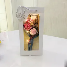 Flores decorativas Jabón para el aliento del bebé Ramo de rosas Flor artificial Día de la madre Regalo de San Valentín
