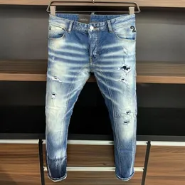 Nueva marca de jeans casuales para hombres europeos y americanos de moda lavado de alta calidad pulido a mano puro optimización de calidad lt9716261C