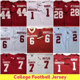 Adrian Peterson 28 College Football Jersey 6 Baker Mayfield 44 Brian Bosworth 1 Kyler Murray Jerseys Mens 150th Patch