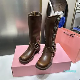 디자이너 -Autumn 및 Winter Retro Style Short Boots 컬러 일치 행운의 골드 부츠.