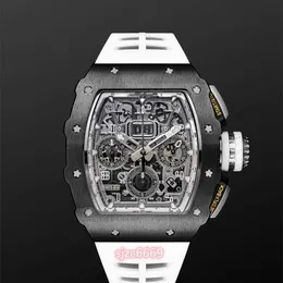 豪華なRmiles Swiss Watch ZF Factory Tourbillon Automatic Movement Ku RM1103は、Sapphire Glass Mirror Fluoroprubberと7750タイミングムーブメントを備えています。