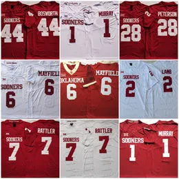 28 Adrian Peterson Football Jerseys 6 Baker Mayfield 44 Brian Bosworth 1 Kyler Murray College Football Jerseys Mens 150th