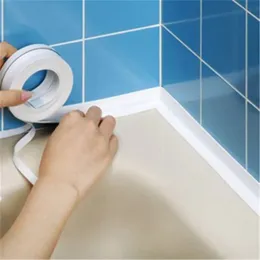 Banyo Mutfak Aksesuarları için Duvar Çıkartmaları Duş Banyosu Sızdırmazlık Şerit Bant Kalafat Kendi Kendinden Yapışkan Su geçirmez Sticker Lavabo Kenarı 231009