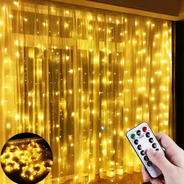 ستارة LED String Lights Garland Festival Christmas Decoration USB التحكم عن بُعد العطلة الأضواء الخيالية لغرفة النوم المنزل