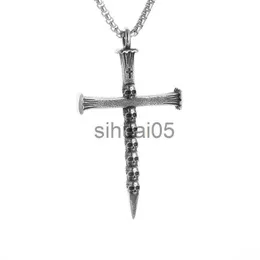 Pendant Necklaces Men's Christian Good Friday Skull Cross Pendant Necklace Lucky Charms Gothic Jewelry Gift Accessories x1009