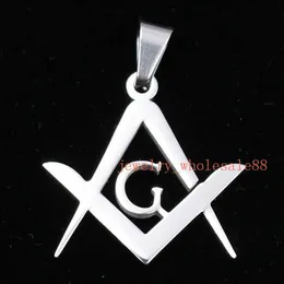 Ganz in loser Schüttung 10 Stück Lot Mason Mason Masonic Symbol ANHÄNGER Halskette Charms Edelstahl religiöser Schmuck, Nr. ch276r