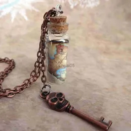 Pendant Necklaces Pirate Treasure Map Glass Bottle Cork Necklace Traveller Necklace Vintage Map Jewelry Pirate Map Necklace Miniature Message x1009