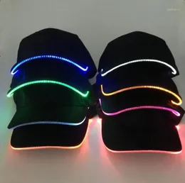 Ball Caps Fashion Unisex Solid Kolor LED LUDINY Baseball Hat Christmas Party szczyt Cap18619230