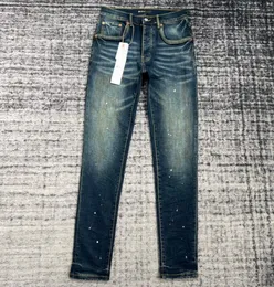 Man Jeans 디자이너 청바지 Pu Jeans Skinny PP 청바지 찢어진 바이커 슬림 스트레이트 스키니 바지 디자이너 스택 청바지 패션 청바지 남성 트렌드 브랜드 빈티지 팬츠 남성