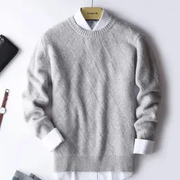 Men's Sweaters Double Thickening High Quality Cashmere Sweater Men Pullover Autumn Winter Clothes Hombre Robe Pull Homme Hiver 3669