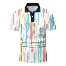 Männer Casual Hemden Hemd für Männer Kurzarm Sommer Mode Frühling Bunte Turndown Neck Strand Hawaiian T