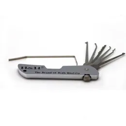 Suprimentos de serralheiro Hh Folding Lock Pick Set Pocket Mtitool Swiss Army Jackknife Tipo de faca para 65055532010250 Vigilância de segurança Otkoz