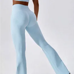 Aktywne spodnie Flare Legginsy Joga Rajstopy Bell-Bottoms Spodnie wysokie talia fitness