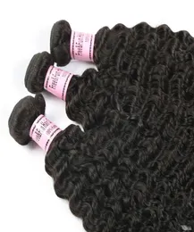 Onda profunda brasileira pacotes de cabelo humano cru não processado extensões de água do corpo indiano kinky encaracolado wefts8477869