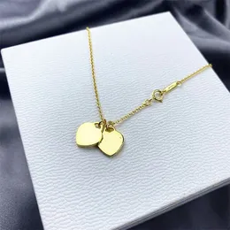 18k gold New Pendant Necklace Fashion Charm Men's and Women's Fourleaf Heart Necklace High Quality 925 silver love Designer Necklace Jewelry Gift T original blue box