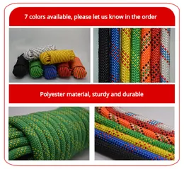 12mm rock climbing rope, outdoor rope, high-altitude work safety rope, glide speed descent static rope, nylon climbing rope