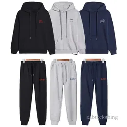 2023 Nya män lösa hoodies ponny ralphs tröja broderi pullover häst dragkedja jackor huva byxor sportkläder jogging lauren jacka elastisk midja