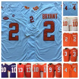 クレムソンタイガースフットボールジャージー在庫2 Kelly Bryant 4 Deshaun Watson 10 Ben Boulware 3 Artavis Scott 9 Wayne Gallman 13 Hunter Renfrow Stitched Jersey