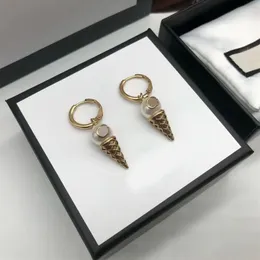 Luxur Designer Charm örhänge Ice Cream Drop Earrings Aretes Orecchini för Women Party Lovers Gift Jewelry256e
