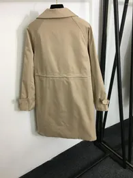 Women's Trench Coats Autumn Arrival: Casual And Stylish Khaki Mid-length Coat With Relaxed Mature Vibes